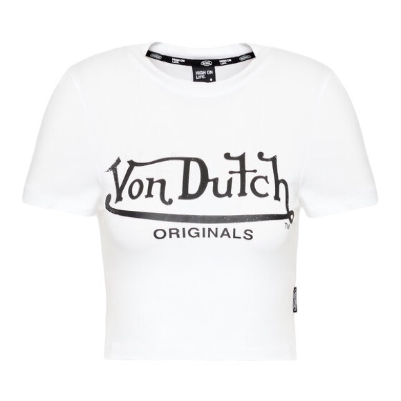 Von Dutch NWT RRP £39.99 Arta Crop Top Size S 8 10 White Designer Y2K - Picture 3 of 5